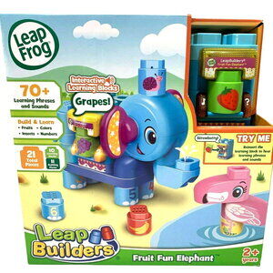 LeapFrog LeapBuilders Fruit Fun Elephant 21 Pieces Build & Learn 2+ Years New